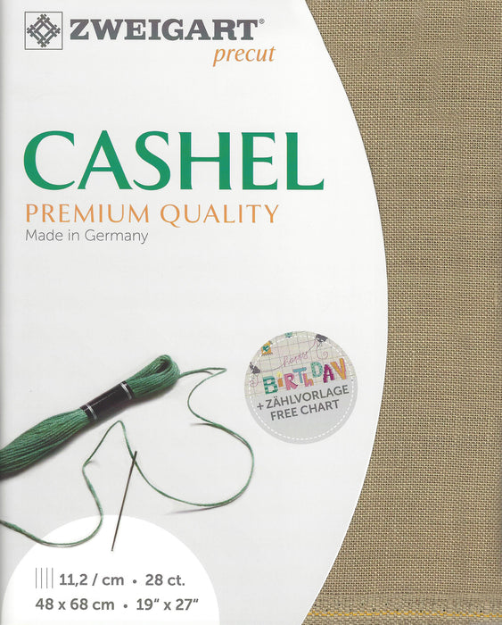 Precut Cashel 28 count Summer Khaki 3281/323