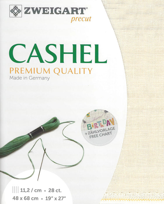 Zweigart Precut Cashel 28 count Soft Cream 3281/99