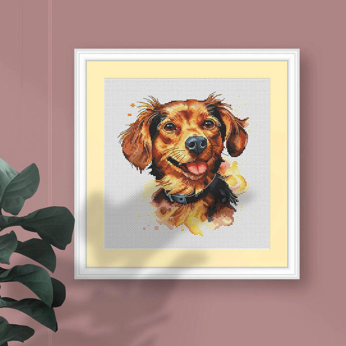 Watercolor Chiweenie - PDF Cross Stitch Pattern