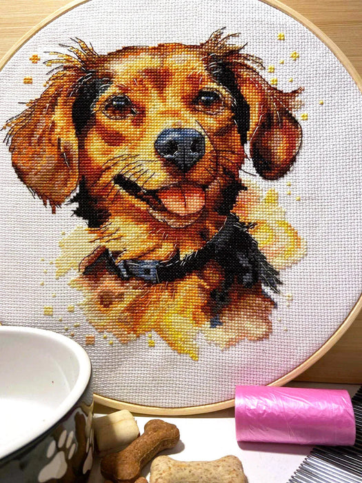 Watercolor Chiweenie - PDF Cross Stitch Pattern