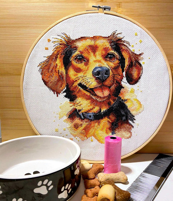 Watercolor Chiweenie - PDF Cross Stitch Pattern