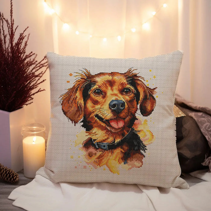 Watercolor Chiweenie - PDF Cross Stitch Pattern