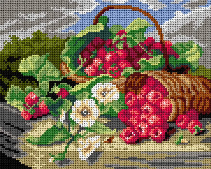 Gobelin canvas for halfstitch without yarn after Eloise Harriet Stannard - Still Life with Raspberries 3503H