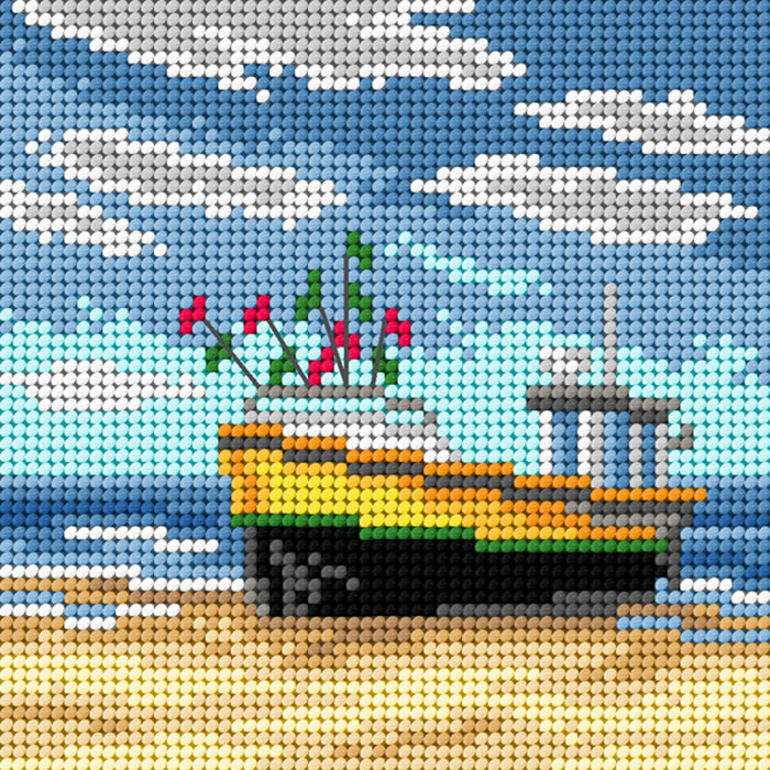 Gobelin canvas for halfstitch without yarn Boat 3533D