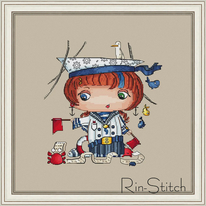 Girls. Sailor - PDF Cross Stitch Pattern