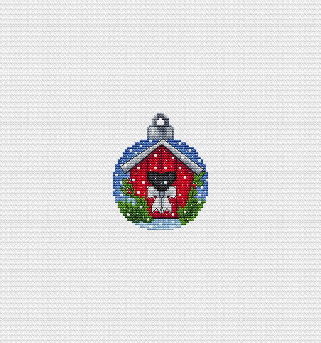 Christmas Ball. Birdhouse - PDF Cross Stitch Pattern