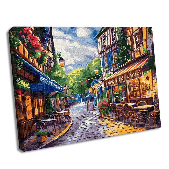 Painting by Numbers kit A street in France KHO3651