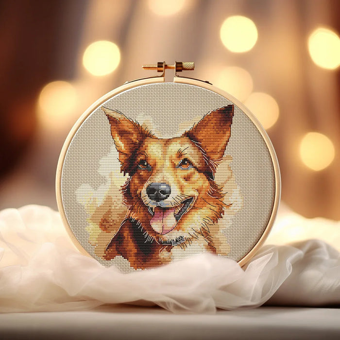 Watercolor German Shepherd - PDF Cross Stitch Pattern