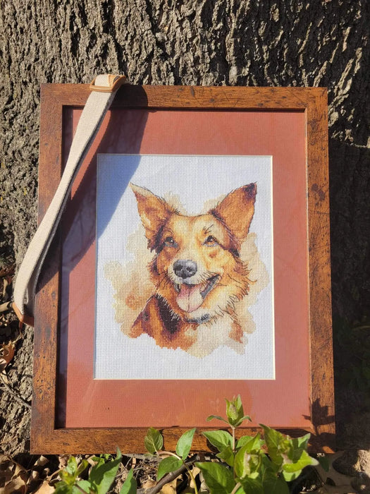 Watercolor German Shepherd - PDF Cross Stitch Pattern