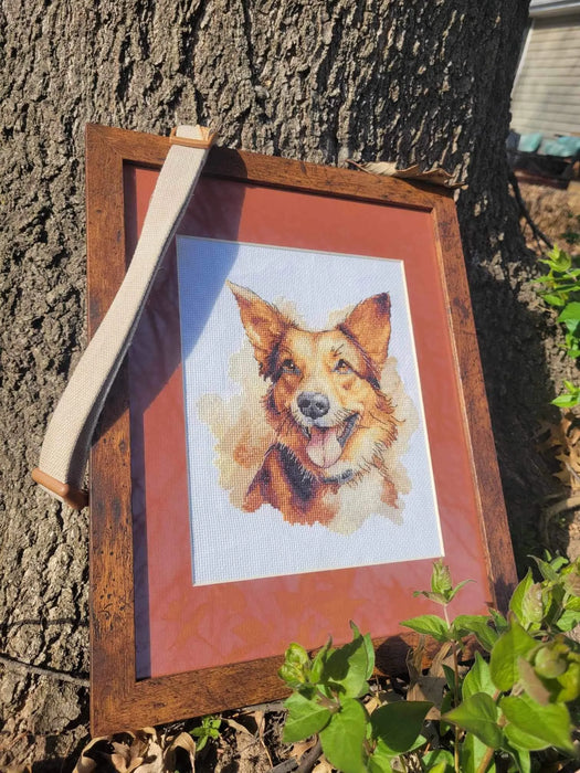 Watercolor German Shepherd - PDF Cross Stitch Pattern