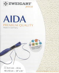 Precut Stern-Aida 14 count Gold Flecked Cream 3706/118