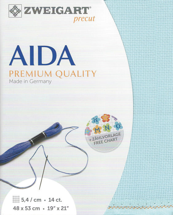 Zweigart Precut Stern-Aida 14 count Aqua 3706/5146