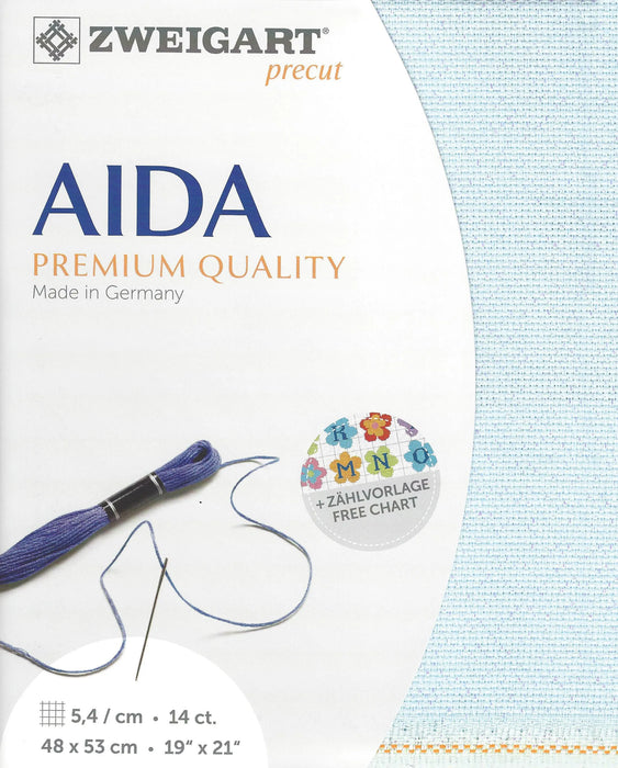 Precut Stern-Aida Star 14 count Blue with Pearl Speckles 3706/5169