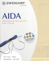 Precut Fein-Aida 18 count Silver/White 3793/17
