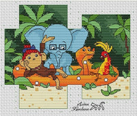 38 Parrots - PDF Cross Stitch Pattern - Wizardi
