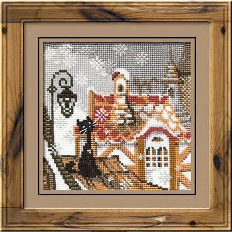 City & Cats Winter R610 Counted Cross Stitch Kit