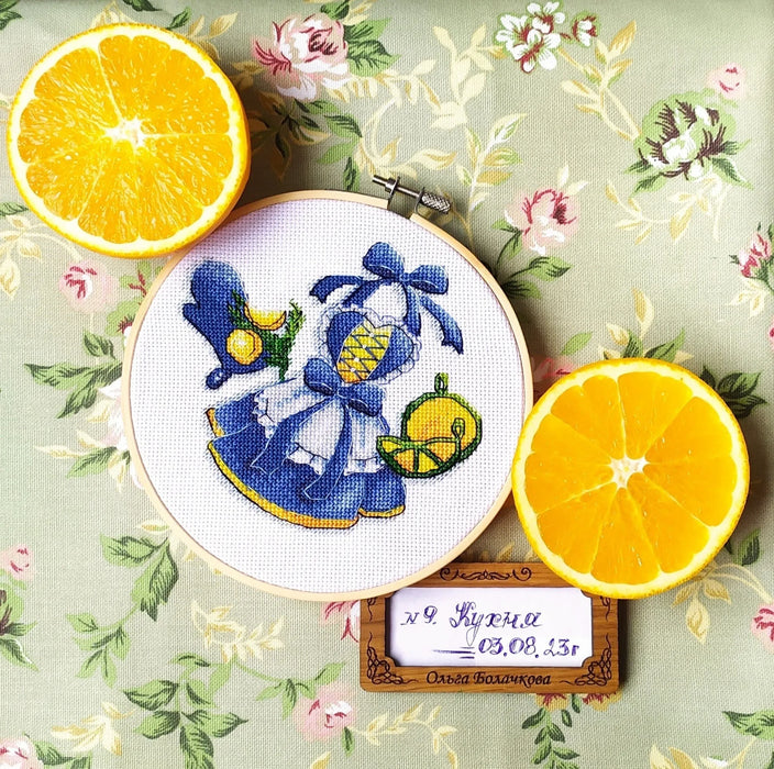 Fresh citrus fruit - PDF Cross Stitch Pattern