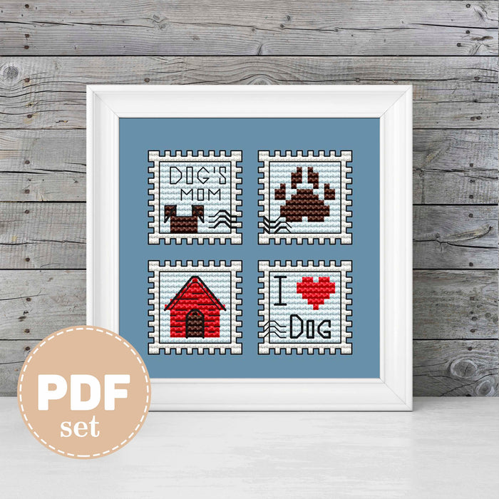 i love dog - PDF Cross Stitch Pattern