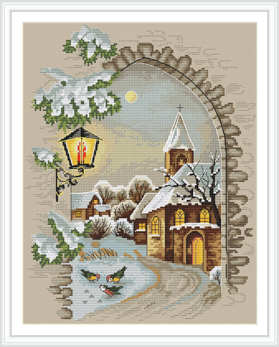 Street in Snow - PDF Cross Stitch Pattern