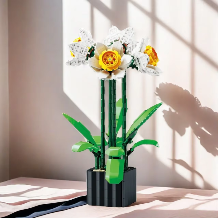 Daffodils Building Brick Potted Flower F07M9-11(101)