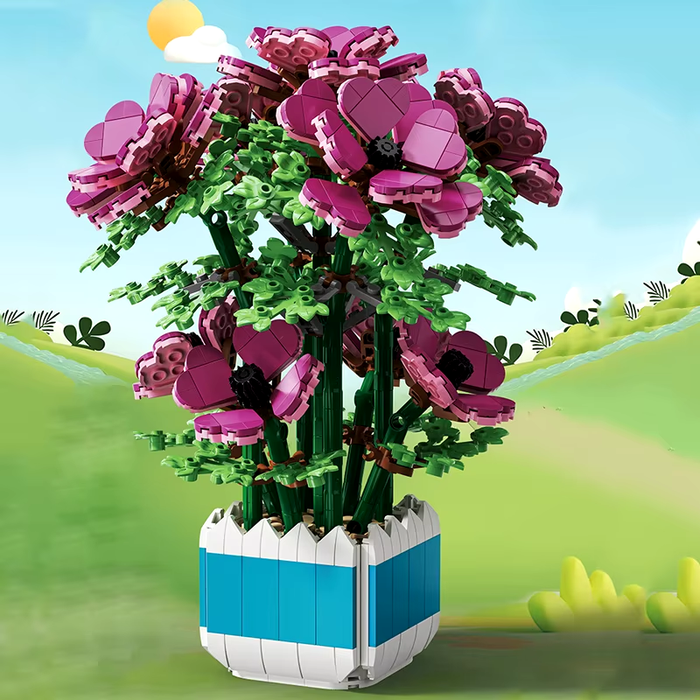 Actiniaria Building Brick Potted Flower F07M9-12(101)