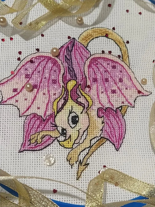 Dragonflower orchid - PDF Cross Stitch Pattern