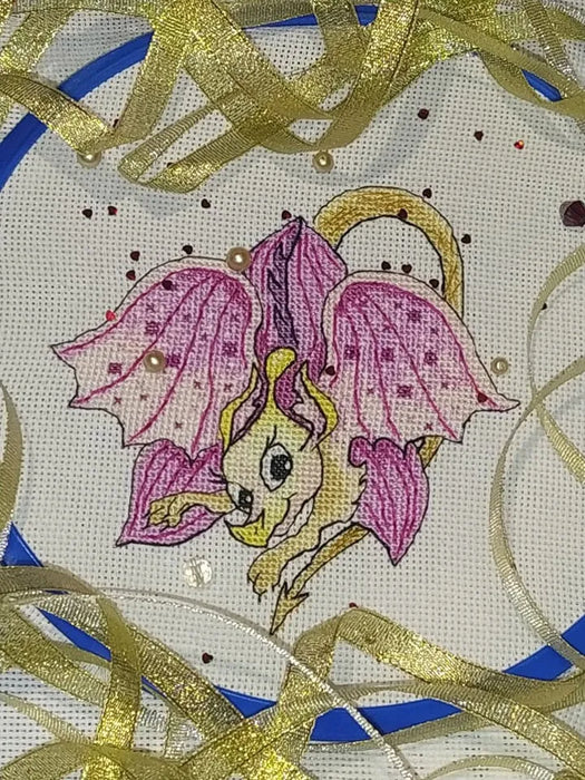 Dragonflower orchid - PDF Cross Stitch Pattern