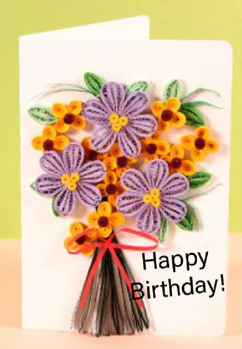 Greeting Card Making Kit. Flowers DIY Quilling Kit F07M3-5-FL7