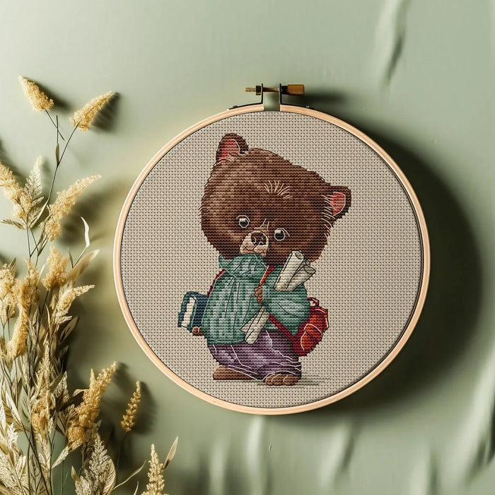 Bear in Blue Sweater - PDF Cross Stitch Pattern