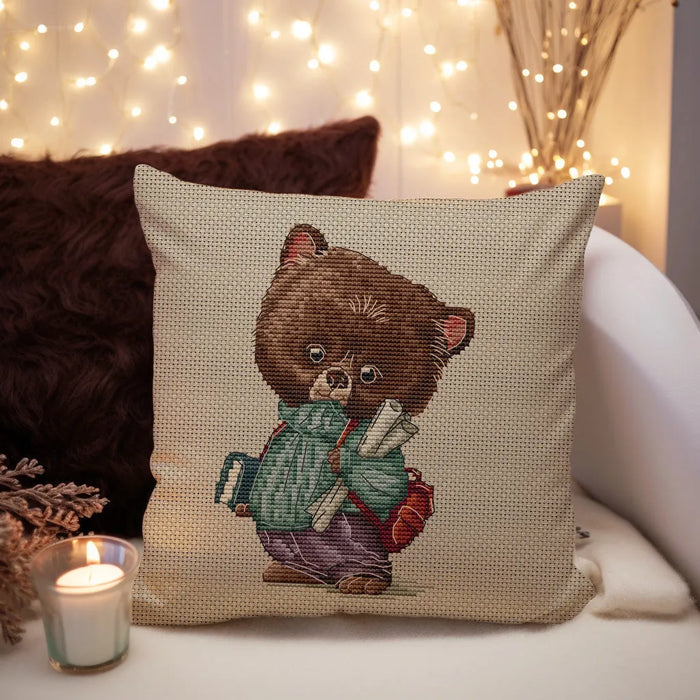 Bear in Blue Sweater - PDF Cross Stitch Pattern