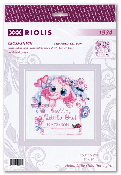 Hello, Little One! (for girl) R1934 Counted Cross Stitch Kit