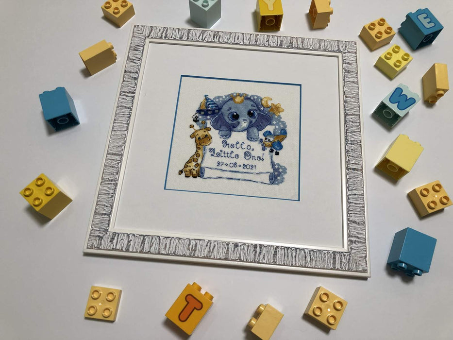 Hello, Little One! (for boy)  R1935 Counted Cross Stitch Kit