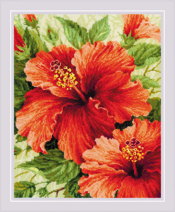 Hibiscus R1967 Counted Cross Stitch Kit