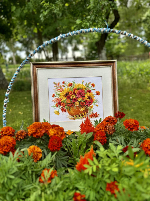 Autumn Flowers R1973 Counted Cross Stitch Kit