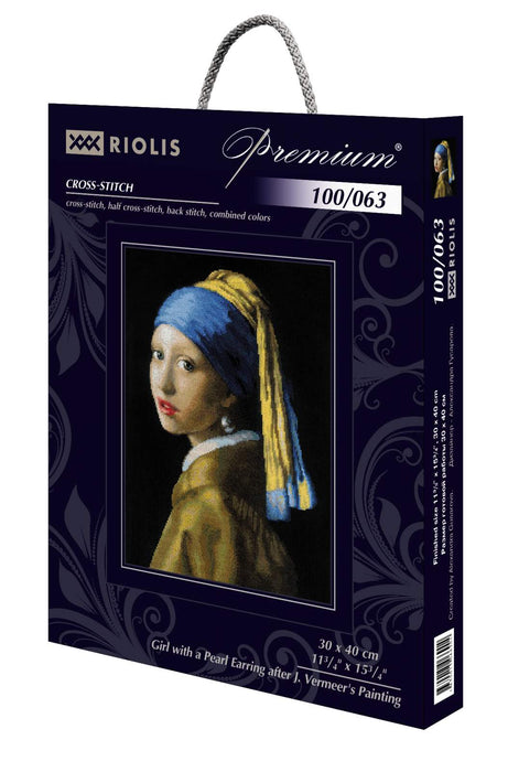 Girl with a Pearl Earring after J. Vermeer's Painting R100/063 Counted Cross Stitch Kit