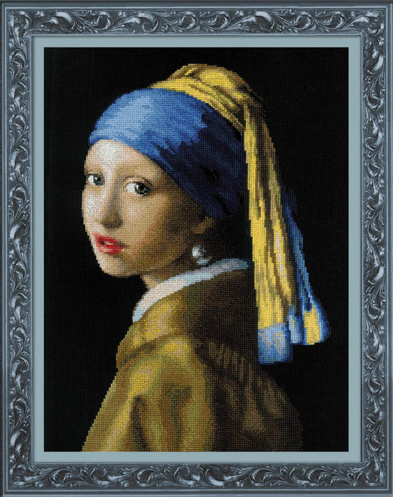 Girl with a Pearl Earring after J. Vermeer's Painting R100/063 Counted Cross Stitch Kit