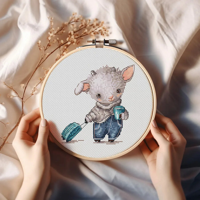 Traveler Baby Goat - PDF Cross Stitch Pattern