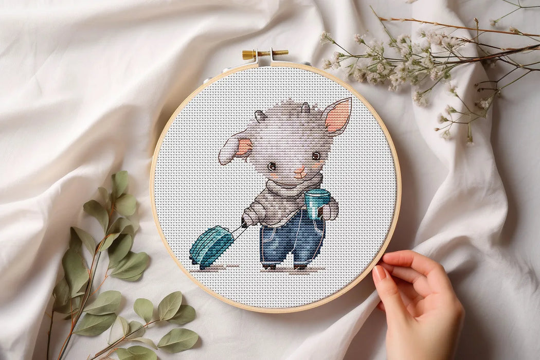 Traveler Baby Goat - PDF Cross Stitch Pattern