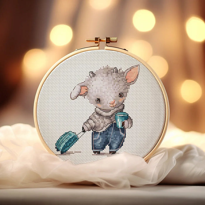 Traveler Baby Goat - PDF Cross Stitch Pattern