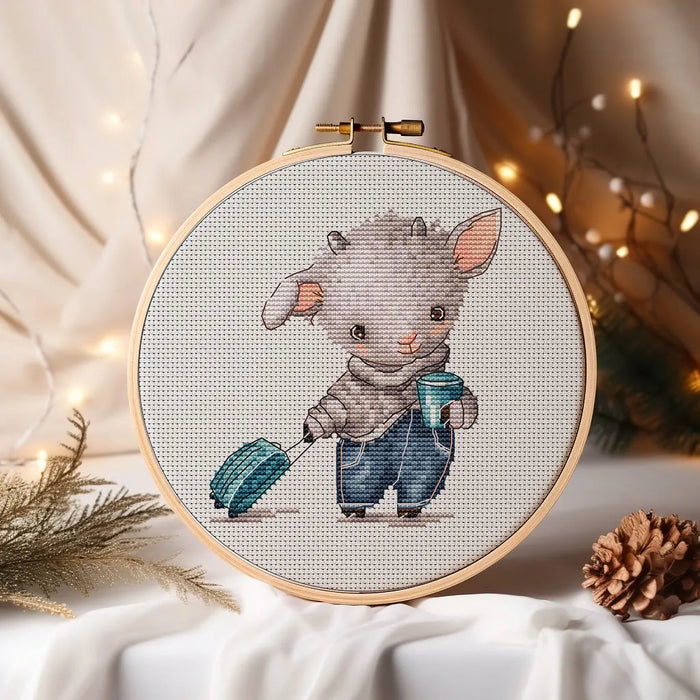 Traveler Baby Goat - PDF Cross Stitch Pattern