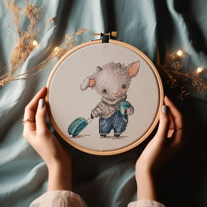 Traveler Baby Goat - PDF Cross Stitch Pattern