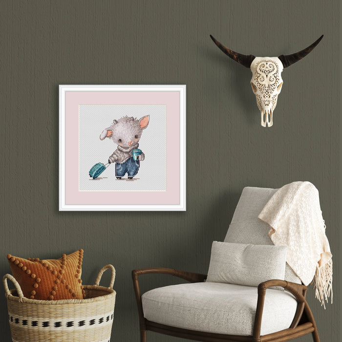 Traveler Baby Goat - PDF Cross Stitch Pattern