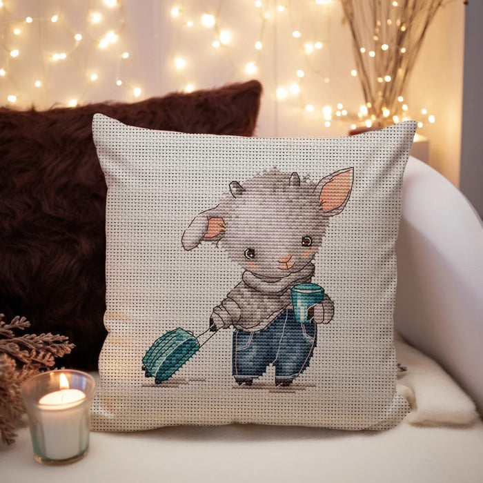 Traveler Baby Goat - PDF Cross Stitch Pattern