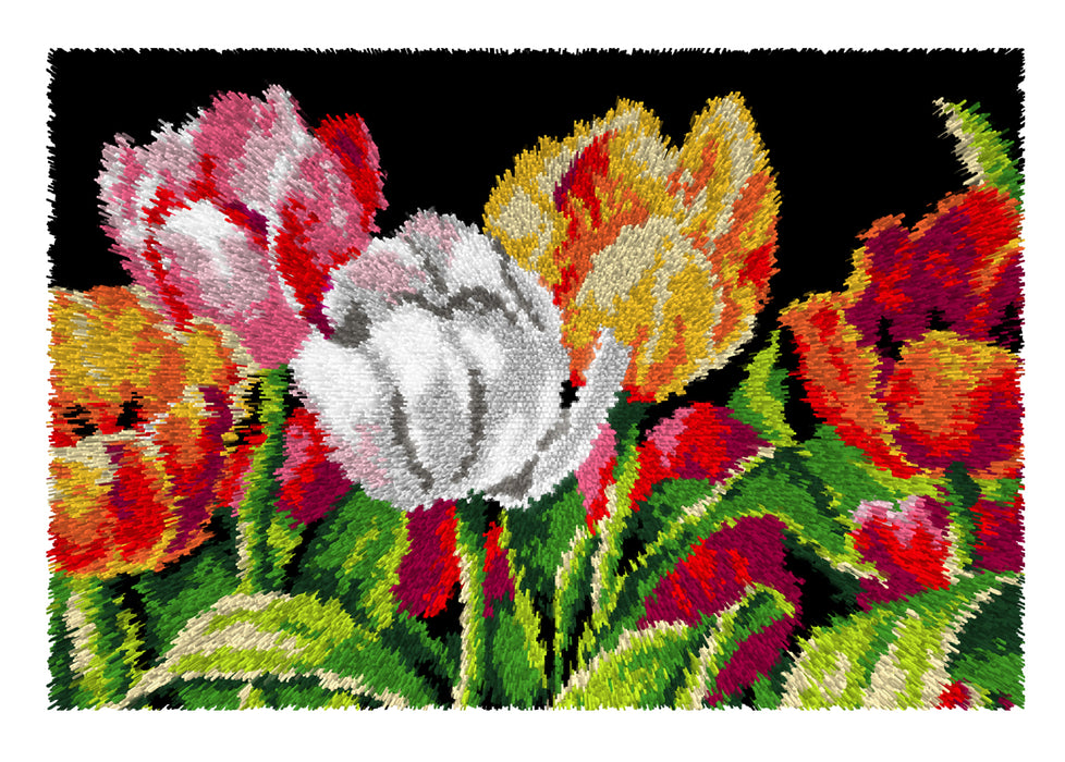 Latch hook rug kit Tulips 4245