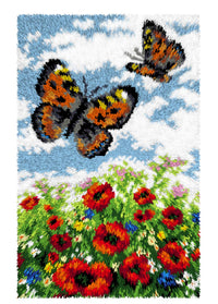 Latch hook rug kit "Meadow with Butterflies" 4252