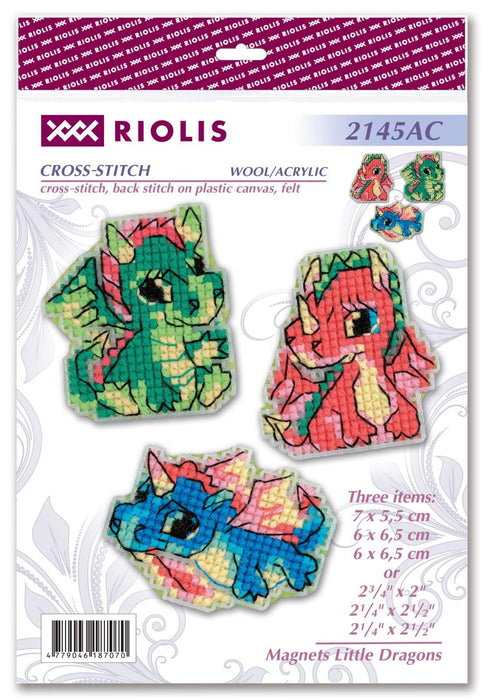 Little Dragons 2145ACR Counted Cross Stitch Kit - Wizardi