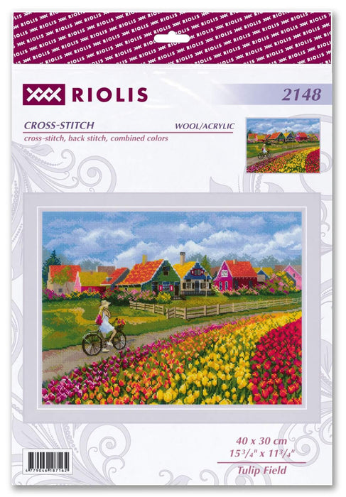 Tulip Field 2148R Counted Cross Stitch Kit - Wizardi