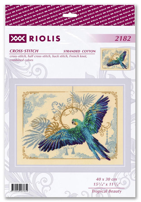 Tropical Beauty 2182R Counted Cross Stitch Kit - Wizardi