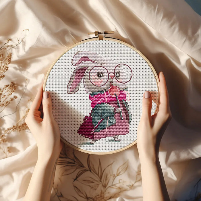 Bunny with Lollipop - PDF Cross Stitch Pattern