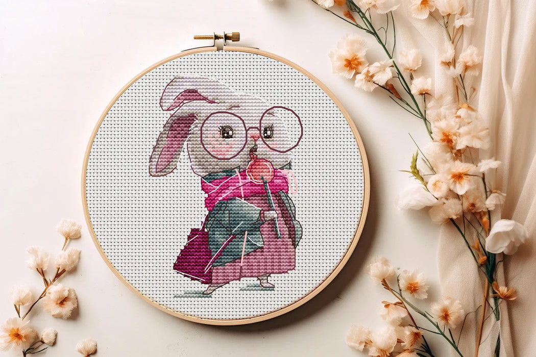 Bunny with Lollipop - PDF Cross Stitch Pattern